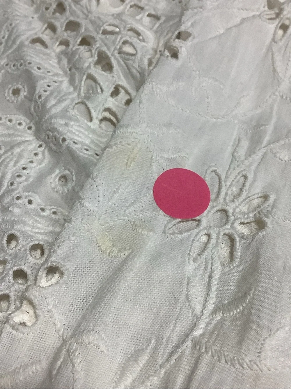 Lauren Ralph Lauren White Lace Eyelet Embroidered Open-Front Jacket Size PM